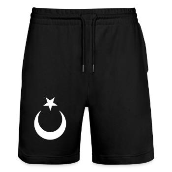Türkiye Turquie Turquie Ailes et croissant de lune - Short de jogging bio TRAINER Stanley/Stella unisexe - noir - Devant - Nik (191cm) & Marisol (170cm)