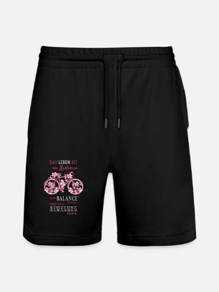 Life is like cycling - Stanley/Stella Trainer Unisex Organic Jogging Shorts - black