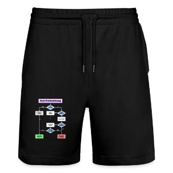 Problemlösung - Stanley/Stella Unisex Bio Joggingshorts Trainer  - Schwarz - Vorne - Nik (191cm) & Marisol (170cm)