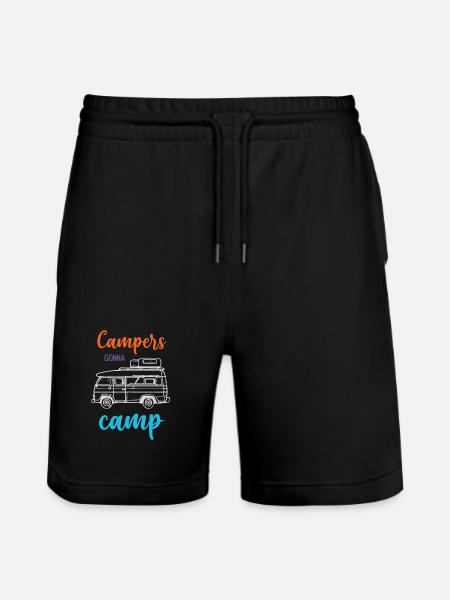 Campers Gonna Camp - Stanley/Stella Trainer Unisex Organic Jogging Shorts - black