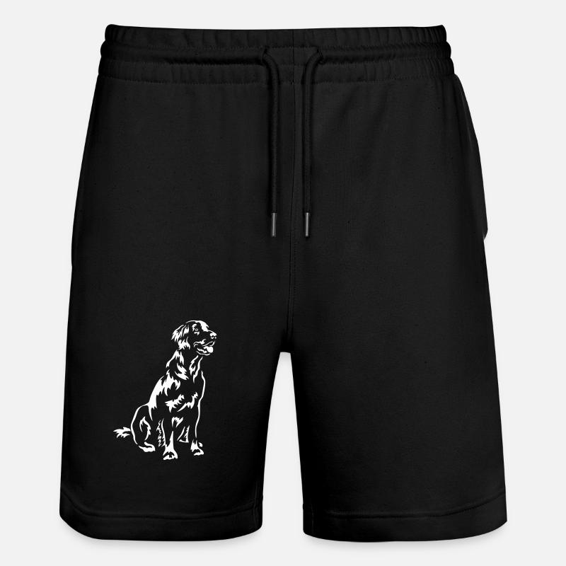 Flat-coated Retriever "Black Edition" - Stanley/Stella Trainer Unisex Organic Jogging Shorts - black