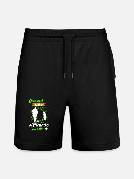 Opa und Enkel Freunde - Stanley/Stella Unisex Bio Joggingshorts Trainer  - Schwarz