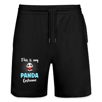 Panda Panda Ours - Short de jogging bio TRAINER Stanley/Stella unisexe - noir - Devant - Nik (191cm) & Marisol (170cm)