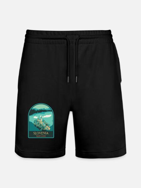 Illustration : L'île enchantée de Bled - Short de jogging bio TRAINER Stanley/Stella unisexe - noir