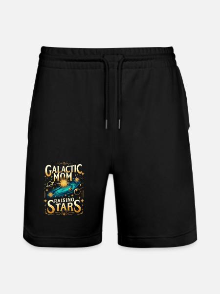 Galactic Mom Raising Stars - Stanley/Stella Trainer Unisex Organic Jogging Shorts - black