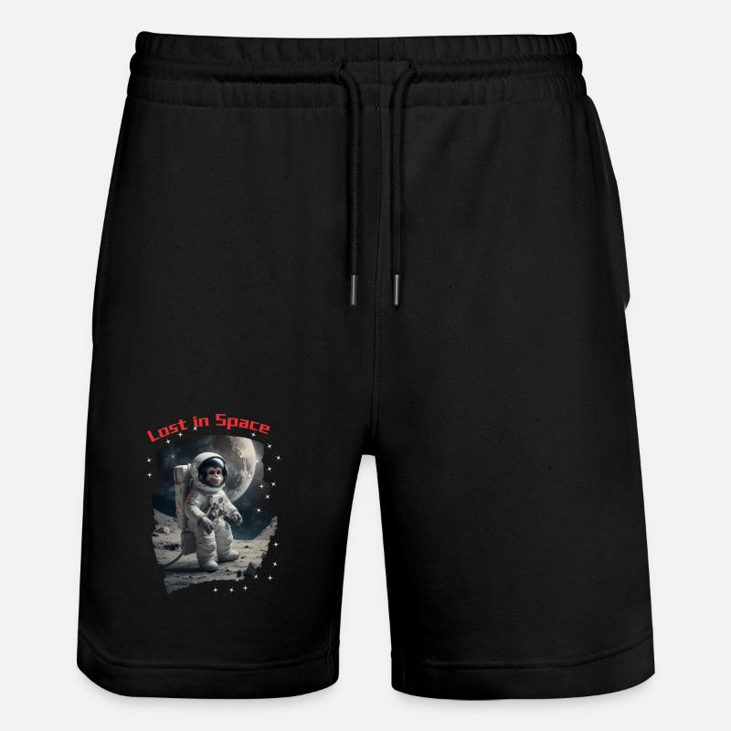 Lost in Space - Affe als Astronaut - Stanley/Stella Unisex Bio Joggingshorts Trainer  - Schwarz