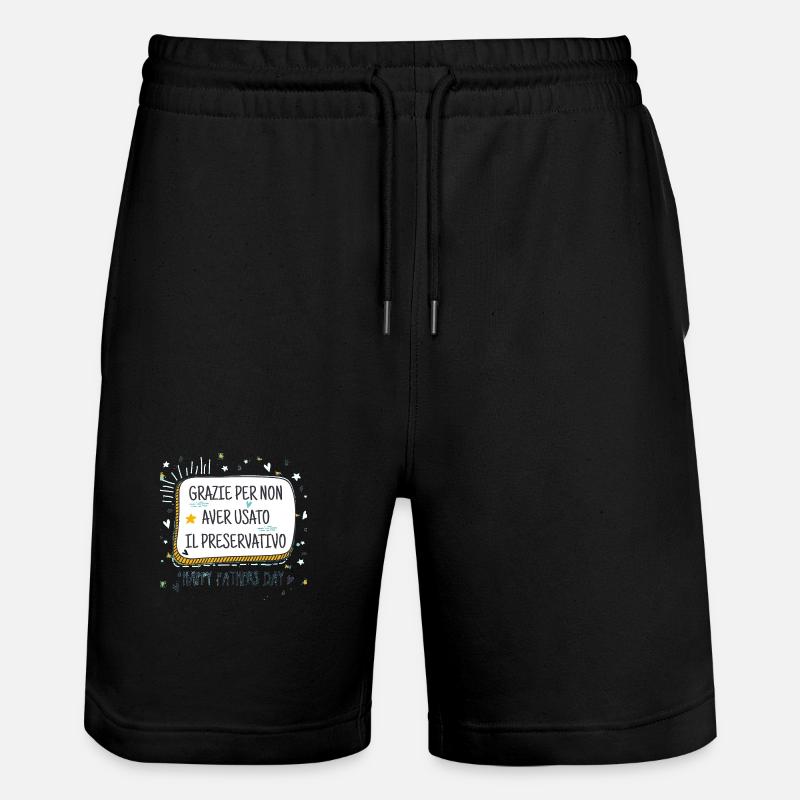 Daddy and Condom Humor - Stanley/Stella Trainer Unisex Organic Jogging Shorts - black