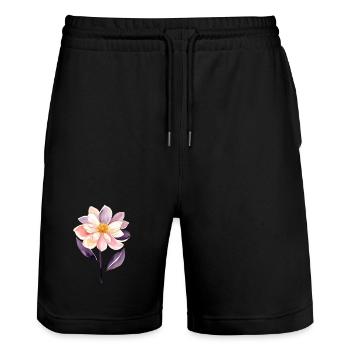 fleur B - Short de jogging bio TRAINER Stanley/Stella unisexe - noir - Devant - Nik (191cm) & Marisol (170cm)