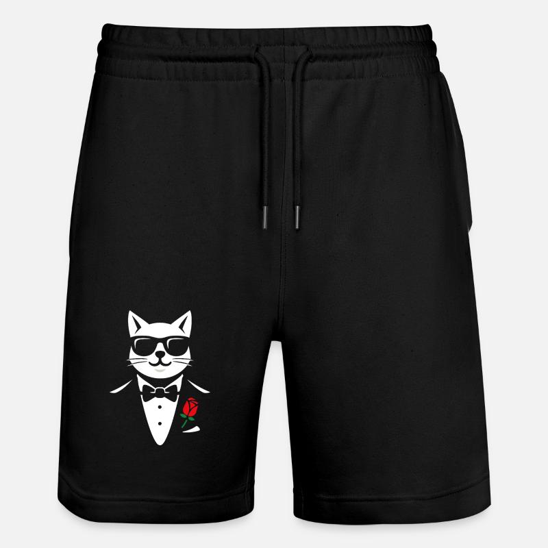 The Cool Cat - Stanley/Stella Unisex Bio Joggingshorts Trainer  - Schwarz