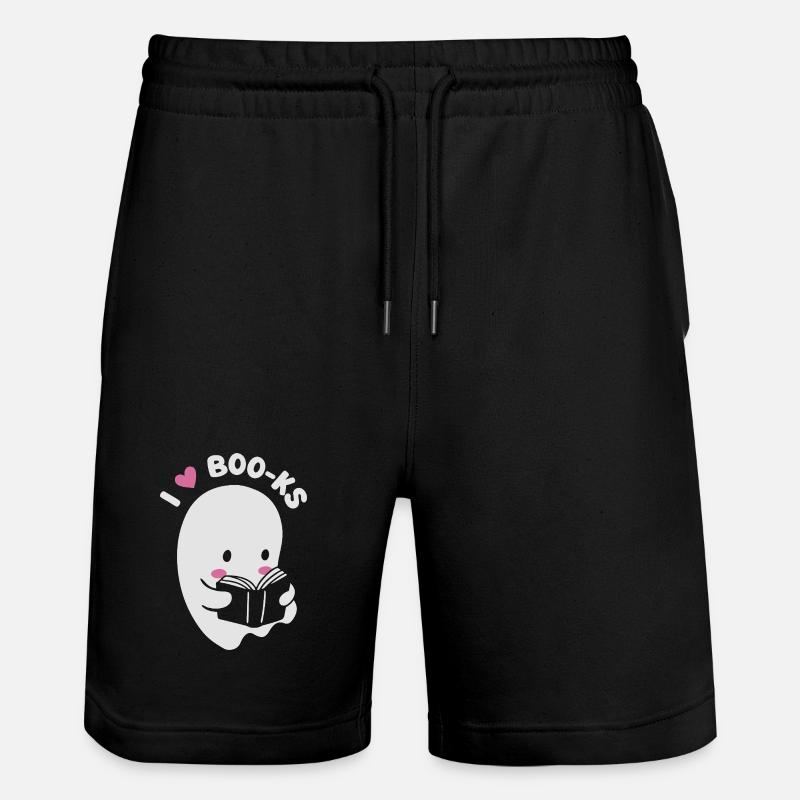 Ich liebe Boo-ks - Stanley/Stella Unisex Bio Joggingshorts Trainer - Schwarz