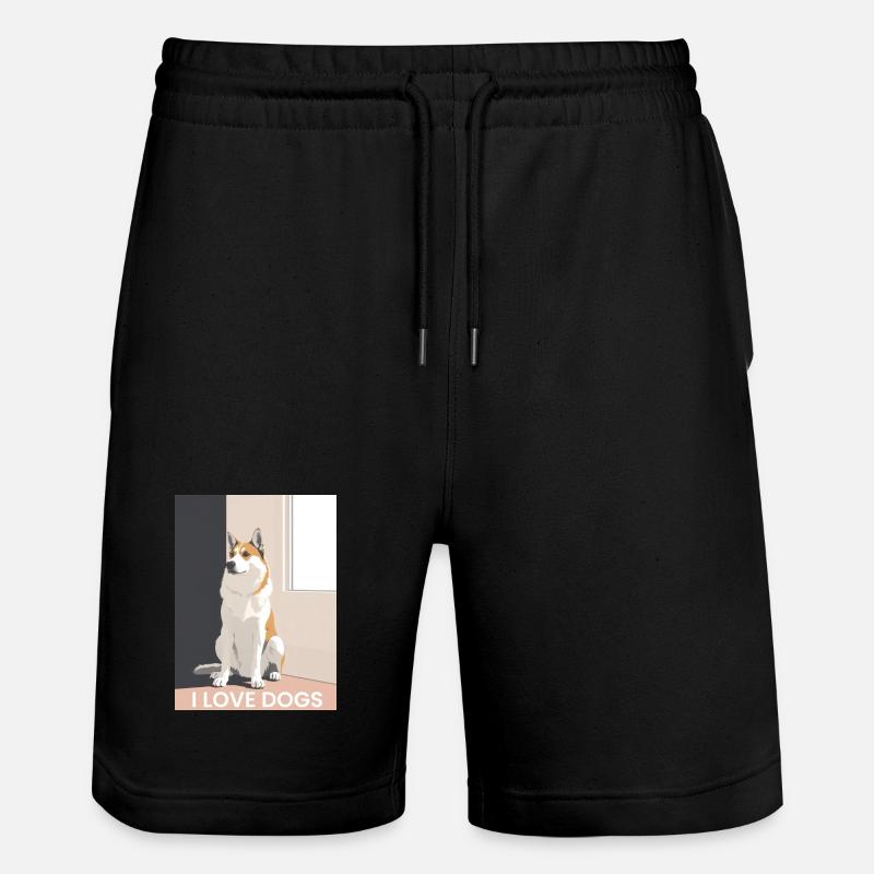 Illustration de chien mignon avec texte - Short de jogging bio TRAINER Stanley/Stella unisexe - noir