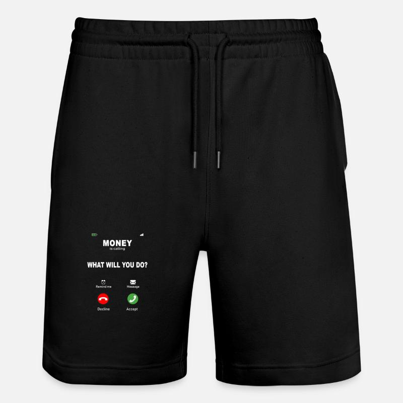 L’argent appelle – Conception des motivations - Short de jogging bio TRAINER Stanley/Stella unisexe - noir