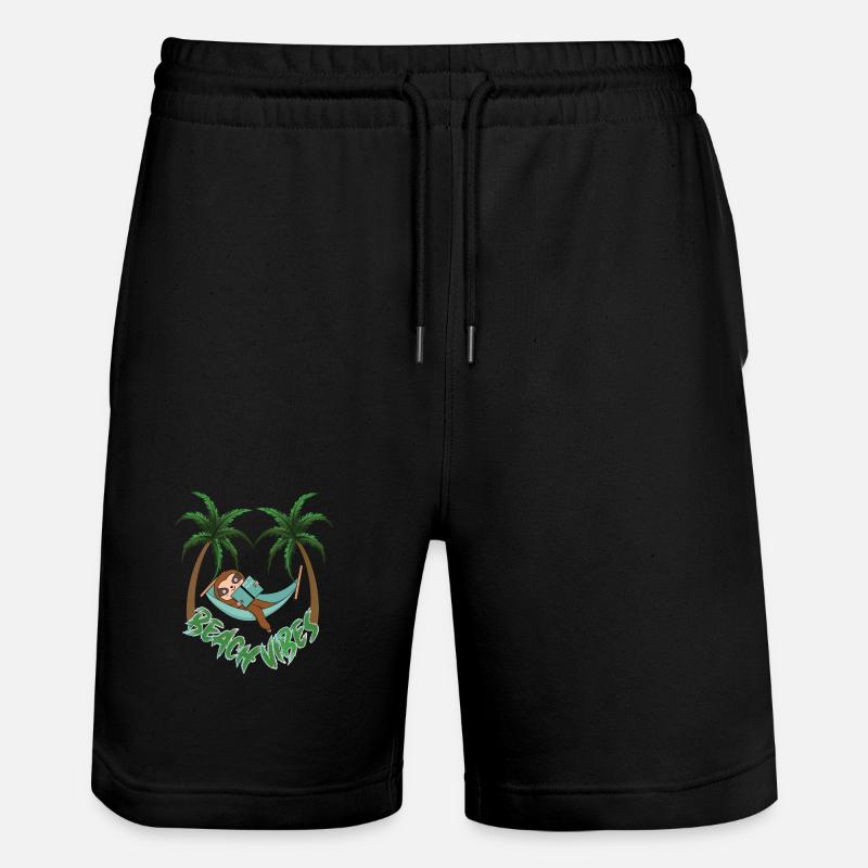 Hot to relax sloth beach - Stanley/Stella Unisex Bio Joggingshorts Trainer  - Schwarz