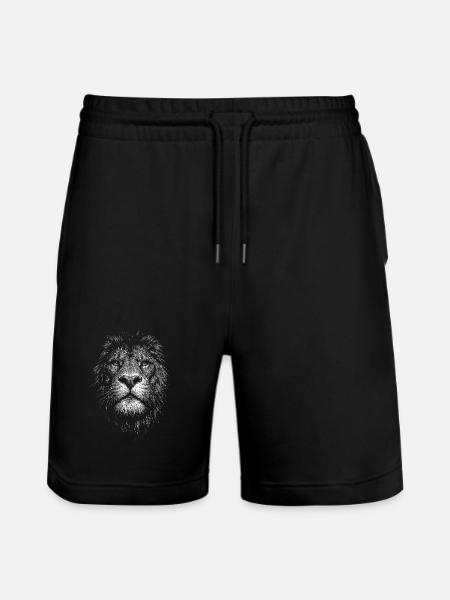 Löwe - Stanley/Stella Unisex Bio Joggingshorts Trainer - Schwarz