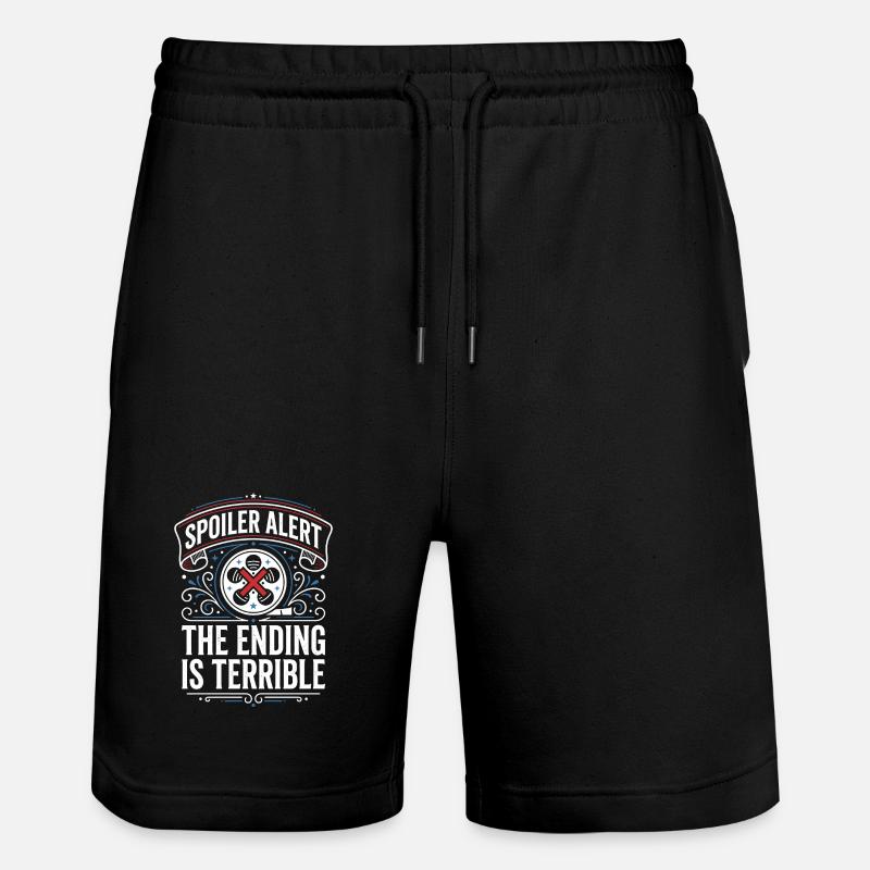 Spoilerivaroitus: Loppu on kamala - Stanley/Stella Trainer unisex luomu-collegeshortsit - musta