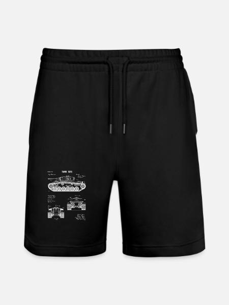 Tank 1915 Blueprint - Stanley/Stella Trainer Unisex Organic Jogging Shorts - black