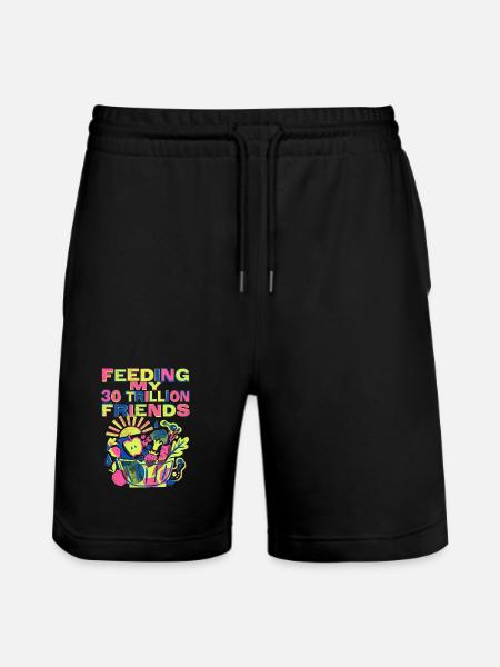 30 Trillion Freunde Ernährung - Stanley/Stella Unisex Bio Joggingshorts Trainer - Schwarz