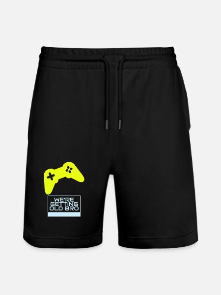 Gamer-Nostalgie: Wir werden älter - Stanley/Stella Unisex Bio Joggingshorts Trainer  - Schwarz