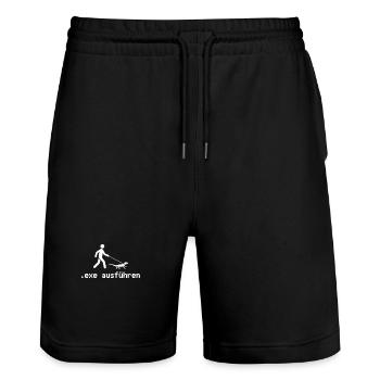 exe ausführen - Stanley/Stella Unisex Bio Joggingshorts Trainer  - Schwarz - Vorne - Nik (191cm) & Marisol (170cm)