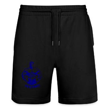 Pure Power Bodybuilding Graphic - Gym Silhouette - Stanley/Stella Trainer Unisex Organic Jogging Shorts - black - Front - Nik (191cm) & Marisol (170cm)