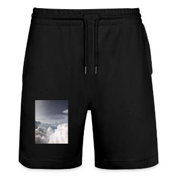 Cloudy Sky Dream Landscape - Stanley/Stella Trainer Unisex Organic Jogging Shorts - black - Front - Nik (191cm) & Marisol (170cm)