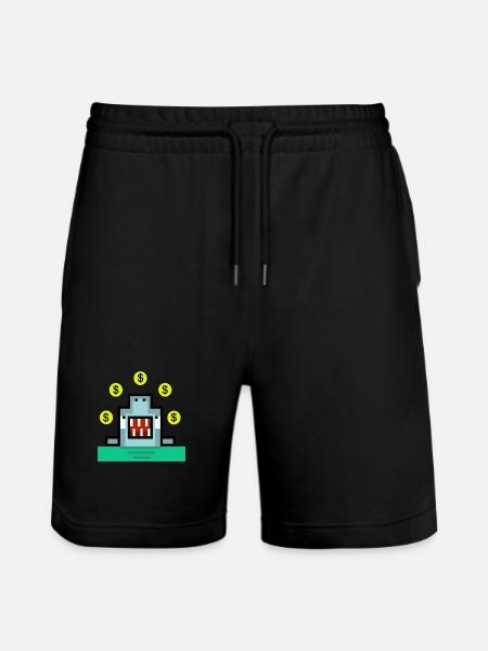 Dollar-Hai-Jongleur - Stanley/Stella Unisex Bio Joggingshorts Trainer - Schwarz