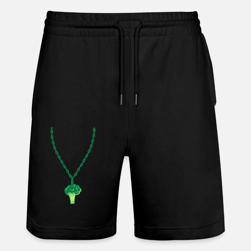 collier brocoli bijoux sain vitamines - Short de jogging bio TRAINER Stanley/Stella unisexe - noir