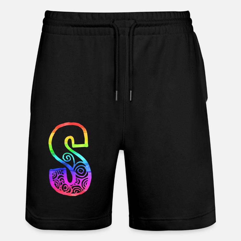 rainbow s - Stanley/Stella Trainer Unisex Organic Jogging Shorts - black