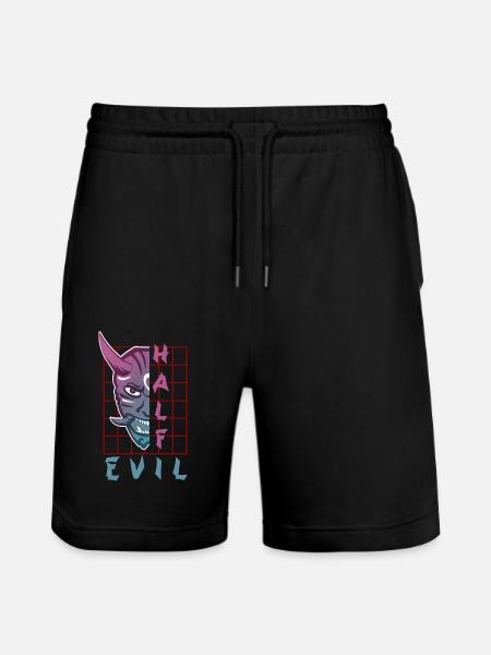 Oni Mask Japan Demon - Stanley/Stella Trainer Unisex Organic Jogging Shorts - black
