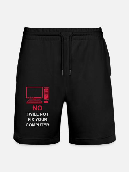 not fix your computer - Stanley/Stella Trainer Unisex Organic Jogging Shorts - black