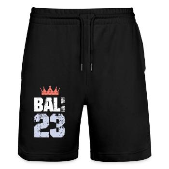 Bali 23 Jersey 2023 - Stanley/Stella Trainer Unisex Organic Jogging Shorts - black - Front - Nik (191cm) & Marisol (170cm)