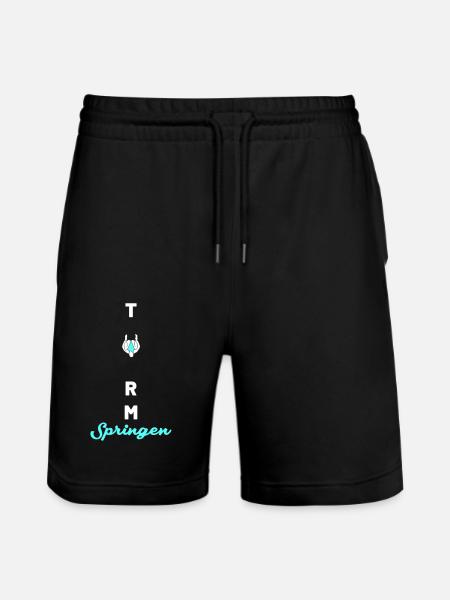 Turmspringenspringen figur - Stanley/Stella Unisex Bio Joggingshorts Trainer - Schwarz