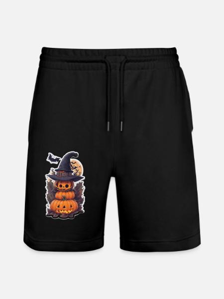 Helloween Pumpkin Monster - Stanley/Stella Trainer Unisex Organic Jogging Shorts - black