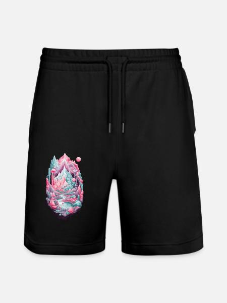 Géologue minéraux Géode Druze pierres précieuses Art - Short de jogging bio TRAINER Stanley/Stella unisexe - noir