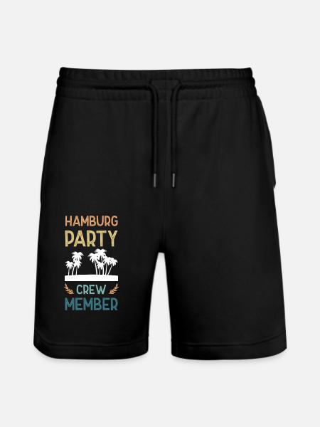 Hamburg Party Crew - Stanley/Stella Unisex Bio Joggingshorts Trainer - Schwarz
