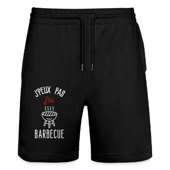Ich kann nicht grillen - Stanley/Stella Unisex Bio Joggingshorts Trainer  - Schwarz - Vorne - Nik (191cm) & Marisol (170cm)