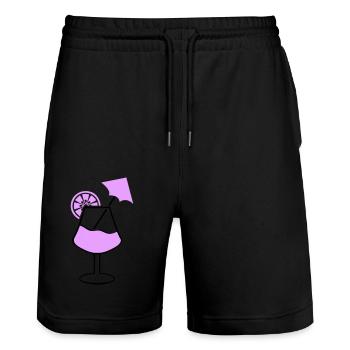 cocktail 001 - Stanley/Stella Unisex Bio Joggingshorts Trainer  - Schwarz - Vorne - Nik (191cm) & Marisol (170cm)