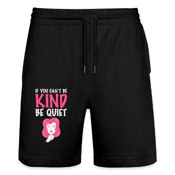 Mobbing - Stanley/Stella Unisex Bio Joggingshorts Trainer  - Schwarz - Vorne - Nik (191cm) & Marisol (170cm)
