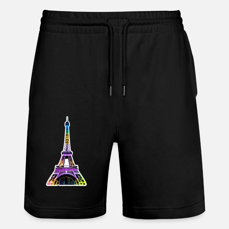 Eiffel tower #5 - Short de jogging bio TRAINER Stanley/Stella unisexe - noir