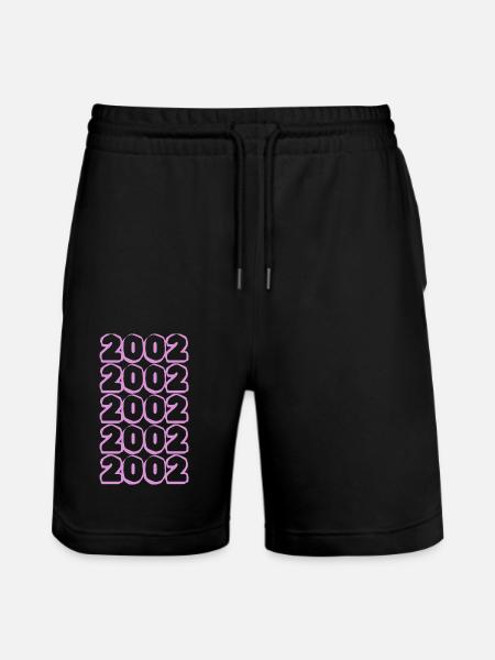 Born in 2002 - Stanley/Stella Trainer Unisex Organic Jogging Shorts - black