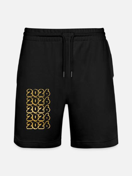 Born in 2026 - Stanley/Stella Trainer Unisex Organic Jogging Shorts - black