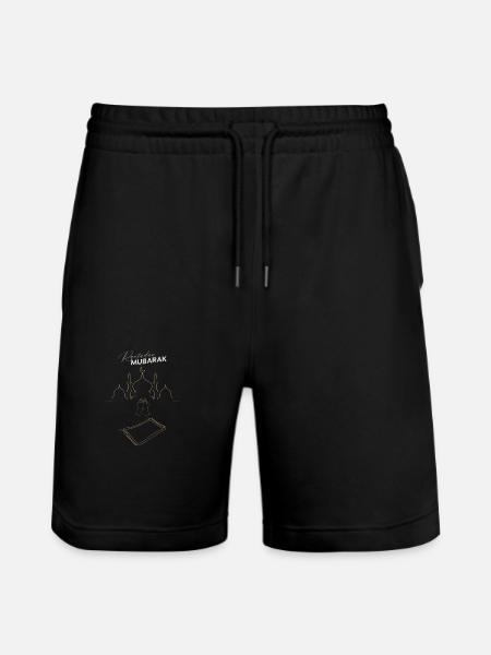Ramadan Mubarak Pray Hands Carpet - Stanley/Stella Trainer Unisex Organic Jogging Shorts - black