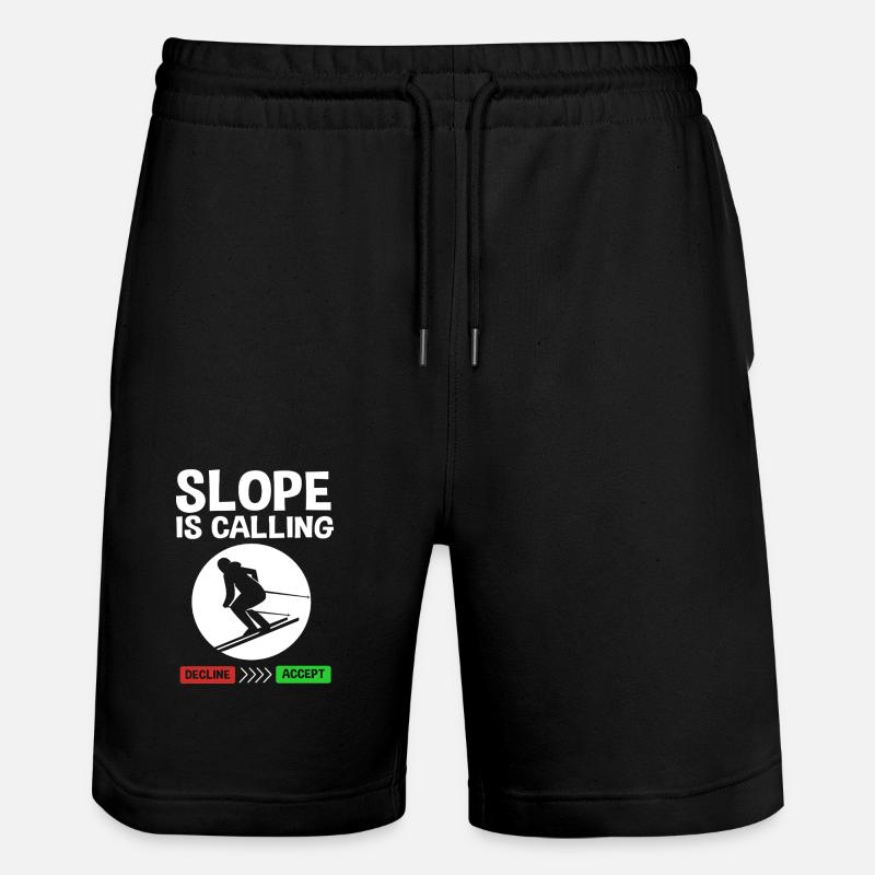 Ski Skiurlaub - Stanley/Stella Unisex Bio Joggingshorts Trainer  - Schwarz