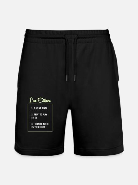 Bingo - Stanley/Stella Trainer Unisex Organic Jogging Shorts - black