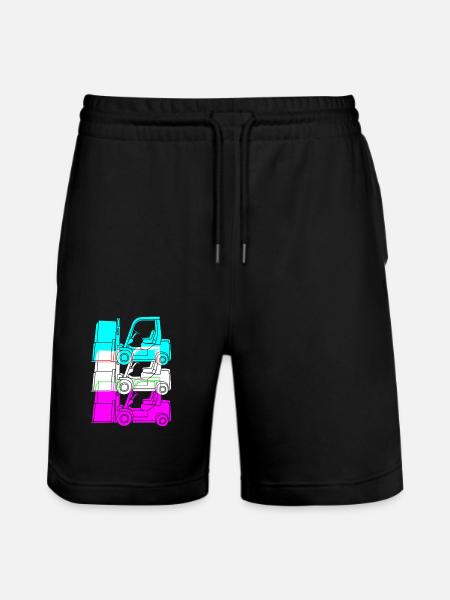 Forklift driver - Stanley/Stella Trainer Unisex Organic Jogging Shorts - black