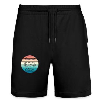 Edition limitée 1975 - Short de jogging bio TRAINER Stanley/Stella unisexe - noir - Devant - Nik (191cm) & Marisol (170cm)