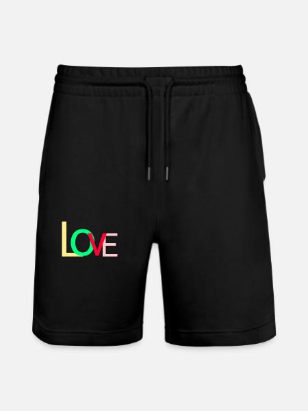 Love - Stanley/Stella Unisex Bio Joggingshorts Trainer - Schwarz