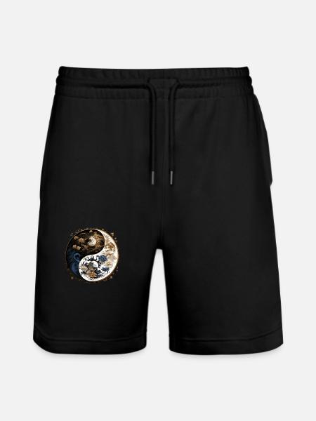 Yin Yang - Stanley/Stella Unisex Bio Joggingshorts Trainer - Schwarz