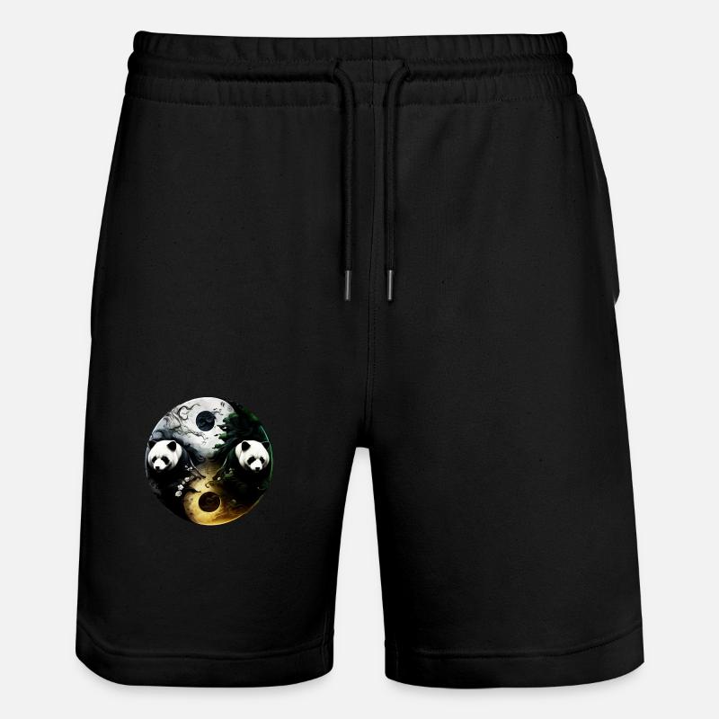 Yin Yang Panda - Short de jogging bio TRAINER Stanley/Stella unisexe - noir
