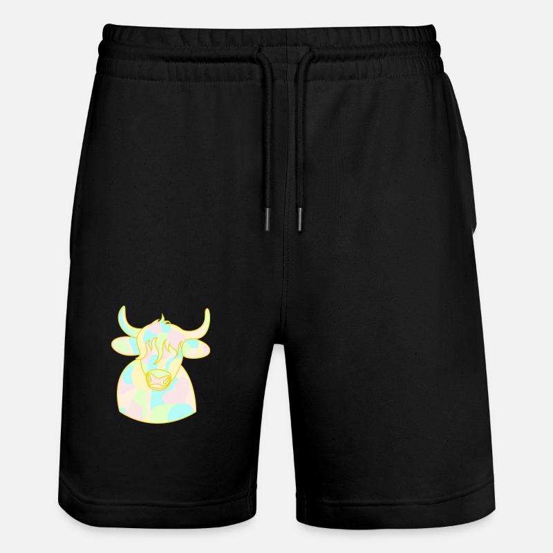 Opal Cuddle Bull - Stanley/Stella Trainer Unisex Organic Jogging Shorts - black
